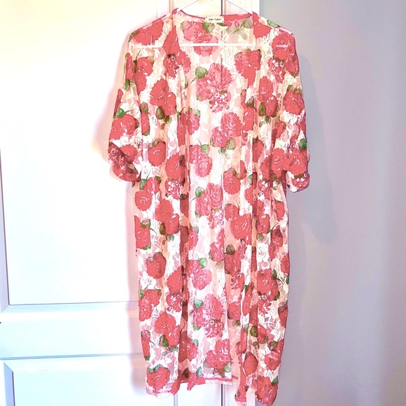 Urban Diction Floral Kimono Cover Up XL - Picture 3 of 5